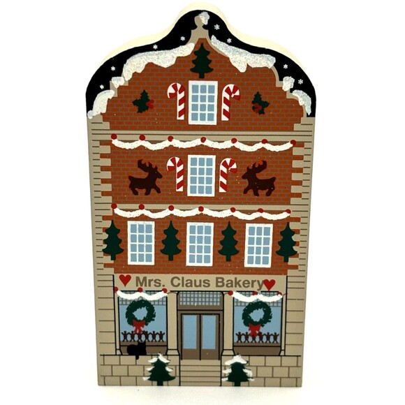 The Cats Meow Village North Pole Collection Wooden Shelf Sitter Complete Set - Picture 12 of 16